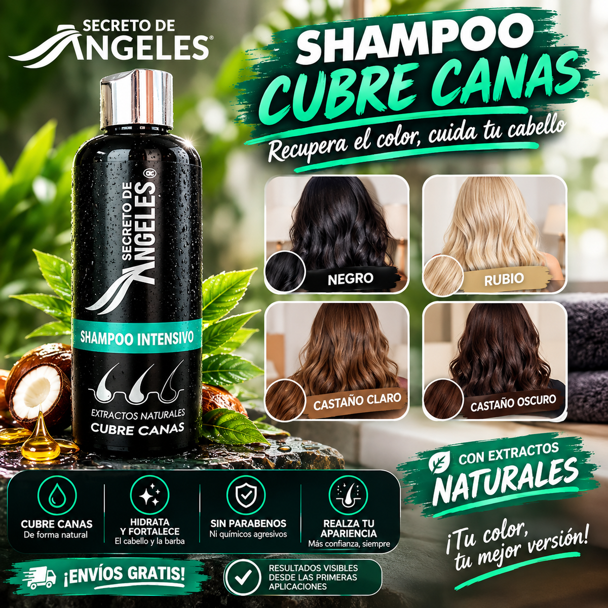 SHAMPOO CUBRE CANAS/ MAGIC SHAMPOO🌿